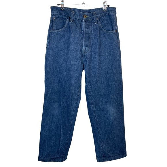 Glenn's Denim Slouchy Tapered Selvedge Denim Jeans, 30 - altered to fit smaller - Picture 1 of 12